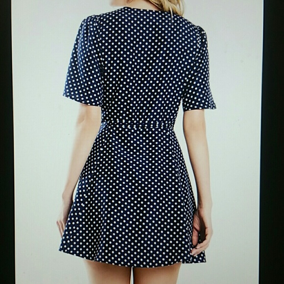 Polka dot wrap tie dress Kimono style - Picture 2 of 7